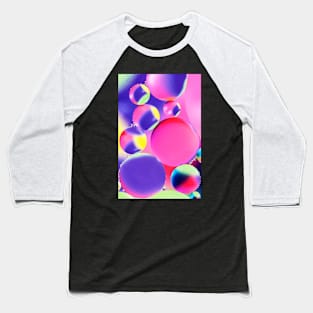 Colorful close up of oil drops in water Baseball T-Shirt